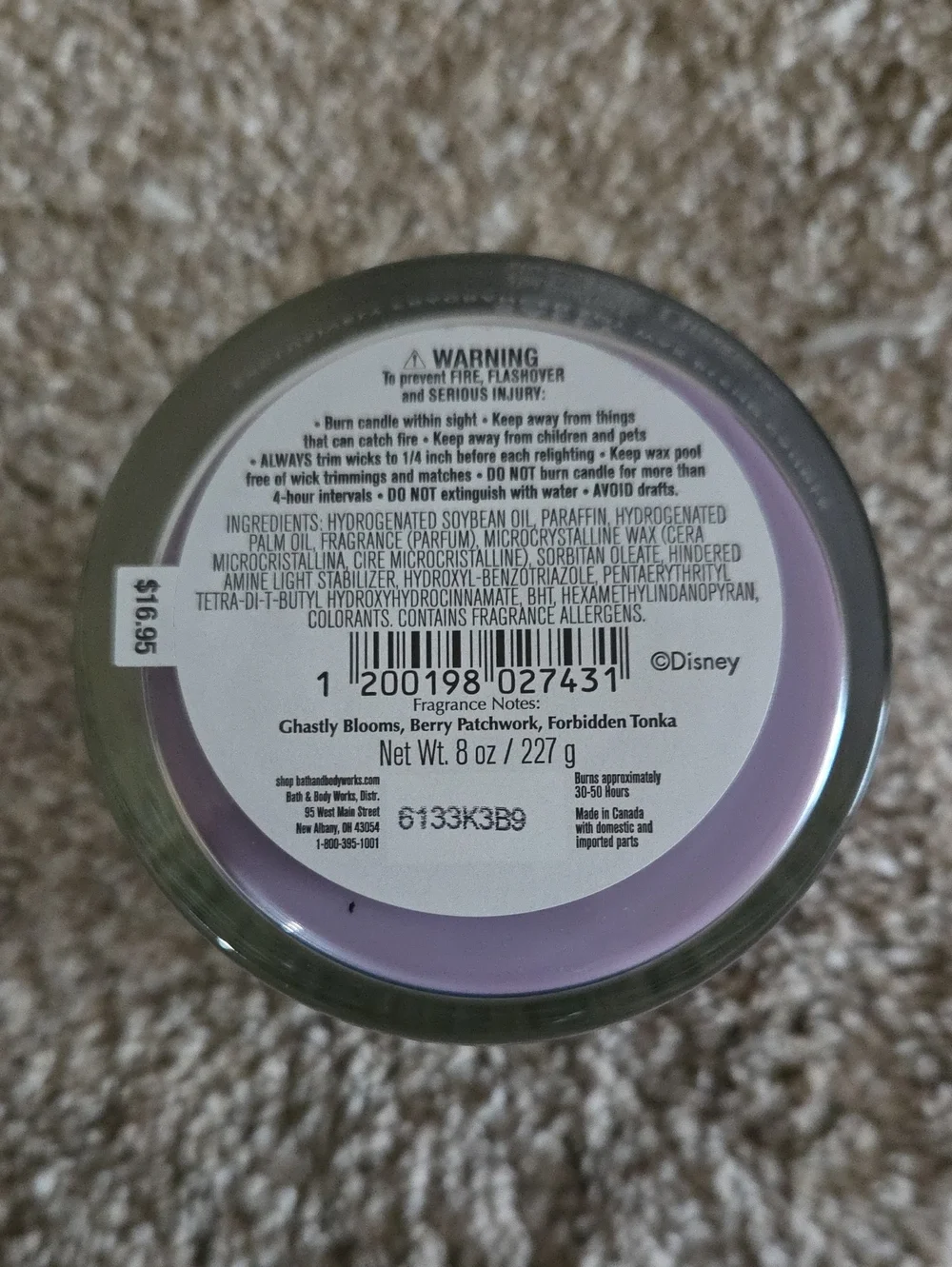SALLY Layered Candle Nightmare Before Christmas + B&BW